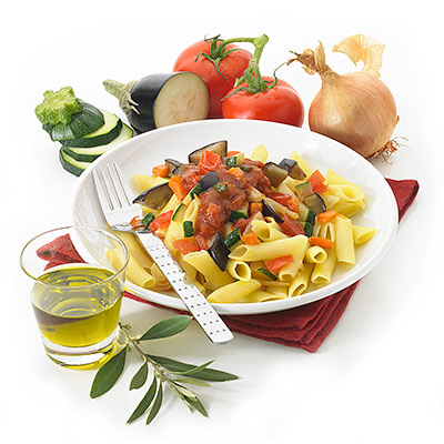 Penne mit sonnengereiftem Gemüse