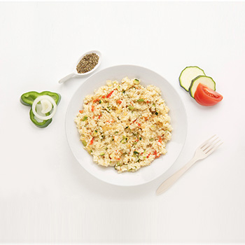 Weizen-Quinoa-Mischung mit gegrilltem Gemüse