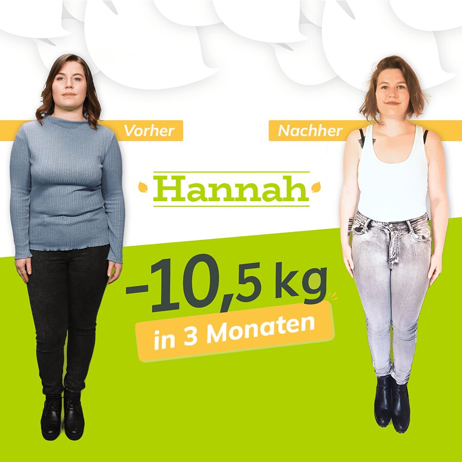 Hannah hat mit der Hello-Diet-Methode in 1 Monat 5,5 Pfund abgenommen