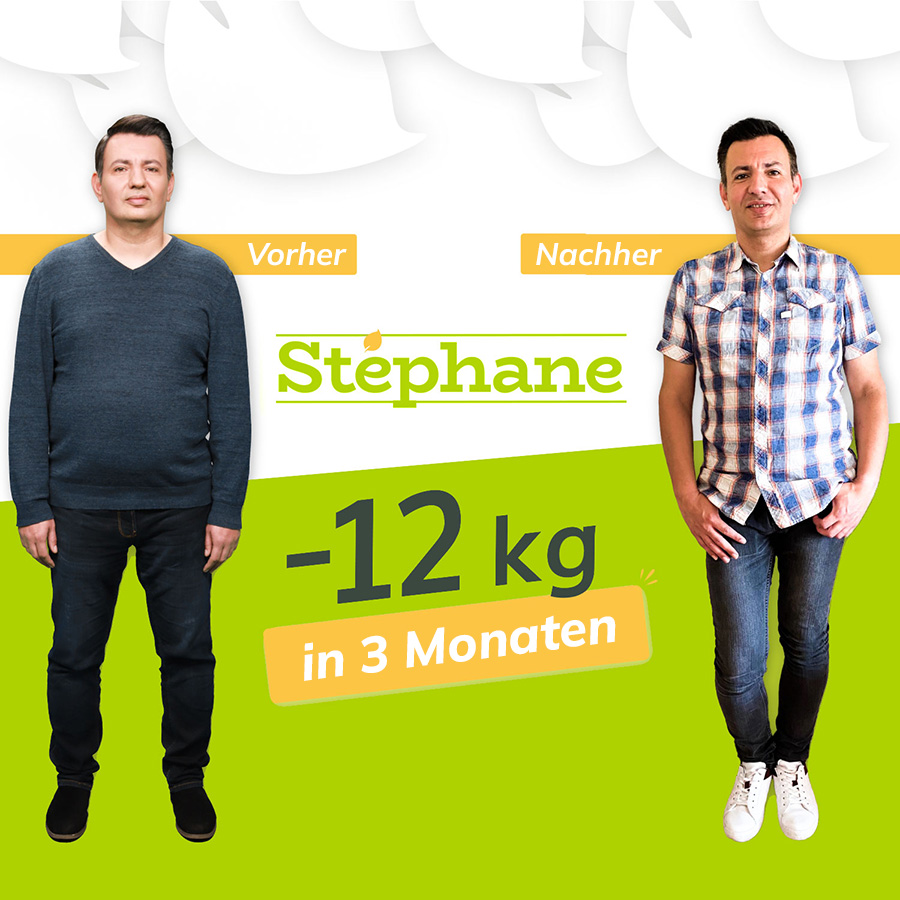 Stéphane hat in 1 Monat 5 Kilo abgenommen, mit der Hello Diet Methode